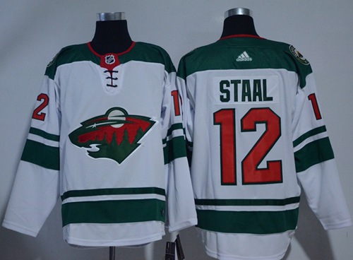 Adidas Men Minnesota Wild #12 Eric Staal White Road Authentic Stitched NHL Jersey